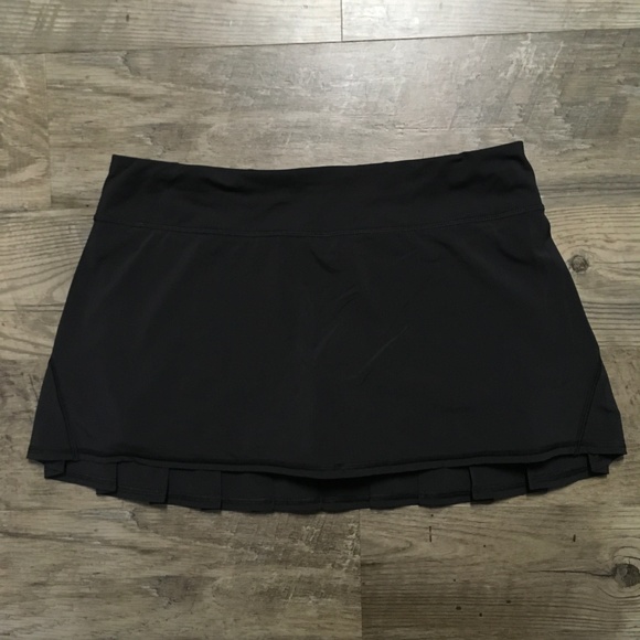 Lululemon Pace Setter Skirt Black Sz 8 Reg - Picture 2 of 4